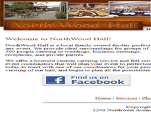 Tablet Screenshot of northwoodhall.com